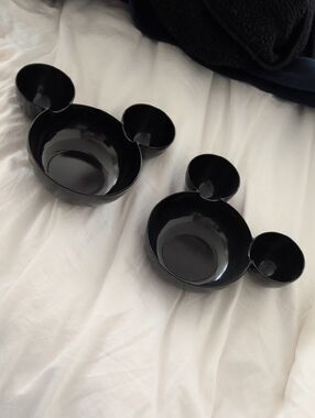 Zak! Designs Black Mickey Ear Dipping Bowls - Set of 2